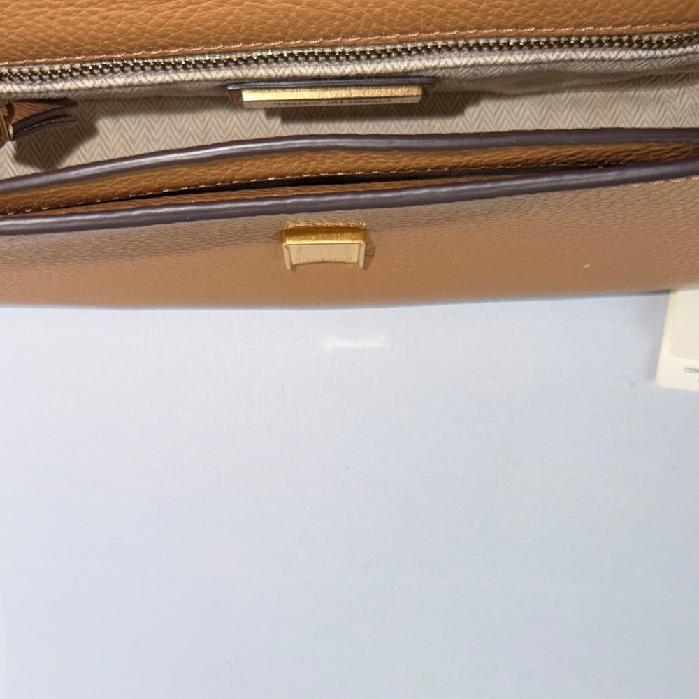 Tory Burch Tan Leather Adjustable Crossbody Bag - Picture 6 of 10